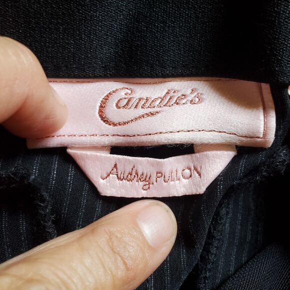 NEW! Candies Black / Grey Audrey Fit Pull On Pants -  Size Medium NWT - Picture 5 of 9